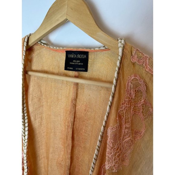 Orange and Cream Scarf Wrap - Picture 5 of 16